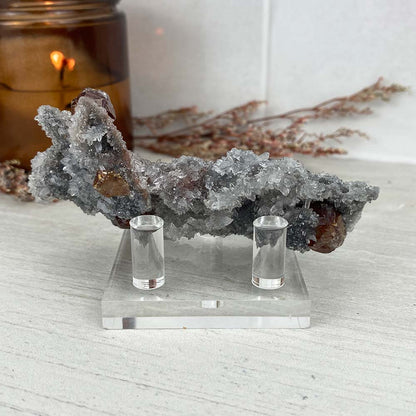 Garnet on Sphalerite with Quartz Specimen