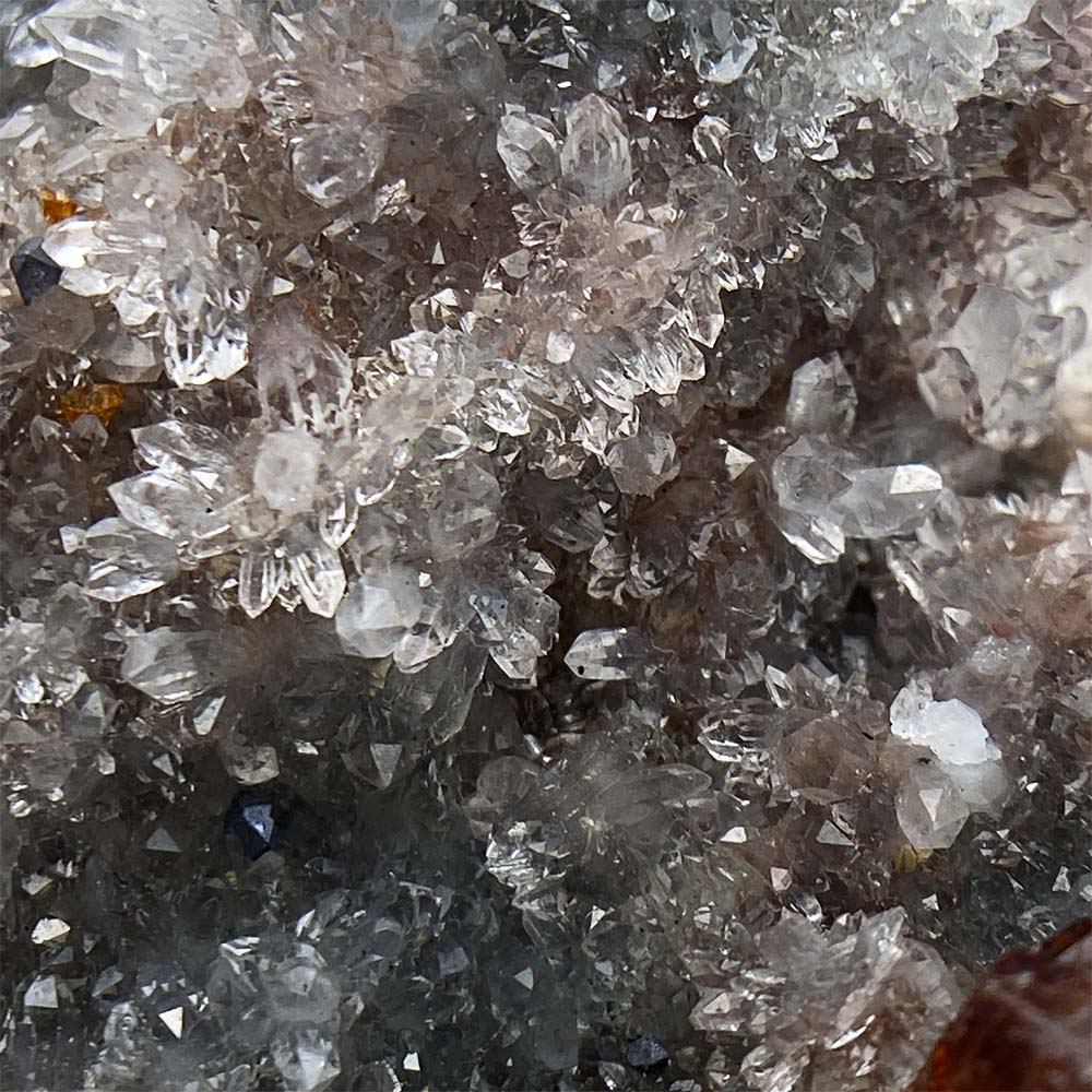 Garnet on Sphalerite with Quartz Specimen