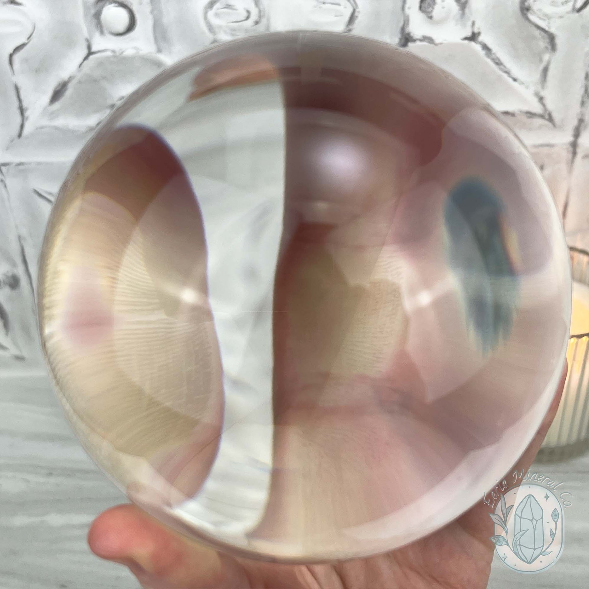 130mm Clear Glass Crystal Ball Sphere with Stand
