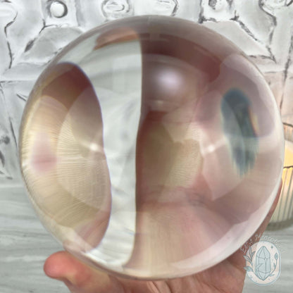 130mm Clear Glass Crystal Ball Sphere with Stand