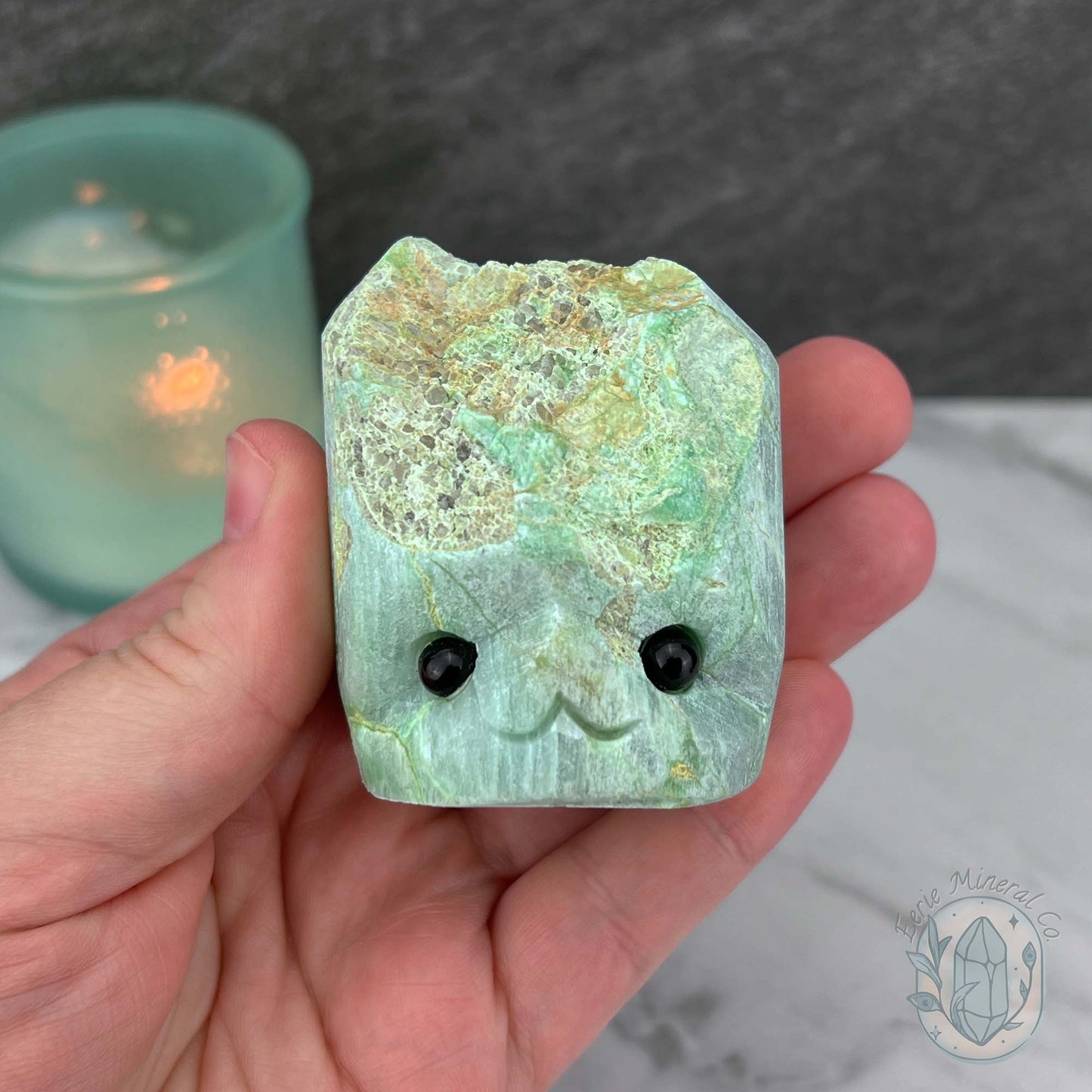 Green Moonstone Hedgehog Specimen