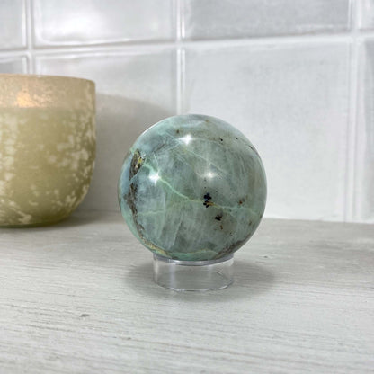 Polished Green Moonstone (Garnierite Stone) Sphere