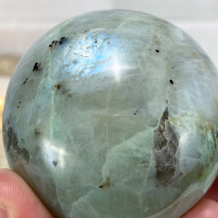 Polished Green Moonstone (Garnierite Stone) Sphere