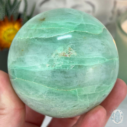 73mm Polished Green Moonstone (Garnierite Stone) Sphere