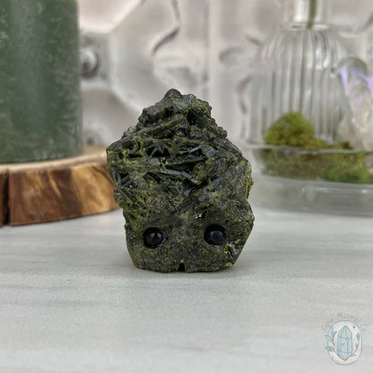 Raw Green Tourmaline Pet Rock Specimen