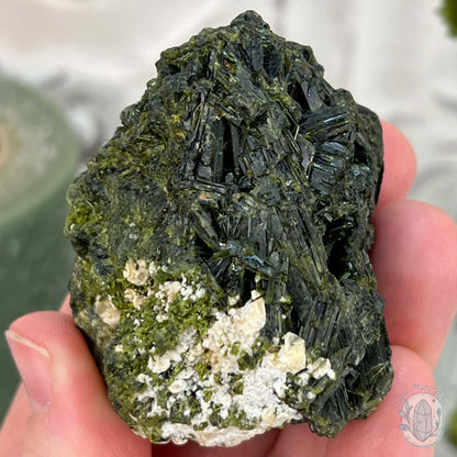 Raw Green Tourmaline Pet Rock Specimen