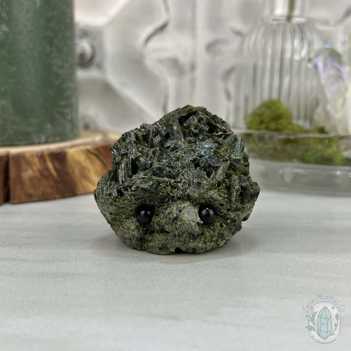 Raw Green Tourmaline Pet Rock Specimen