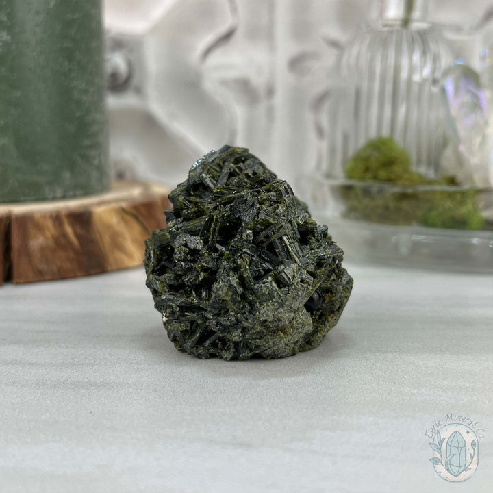 Raw Green Tourmaline Pet Rock Specimen