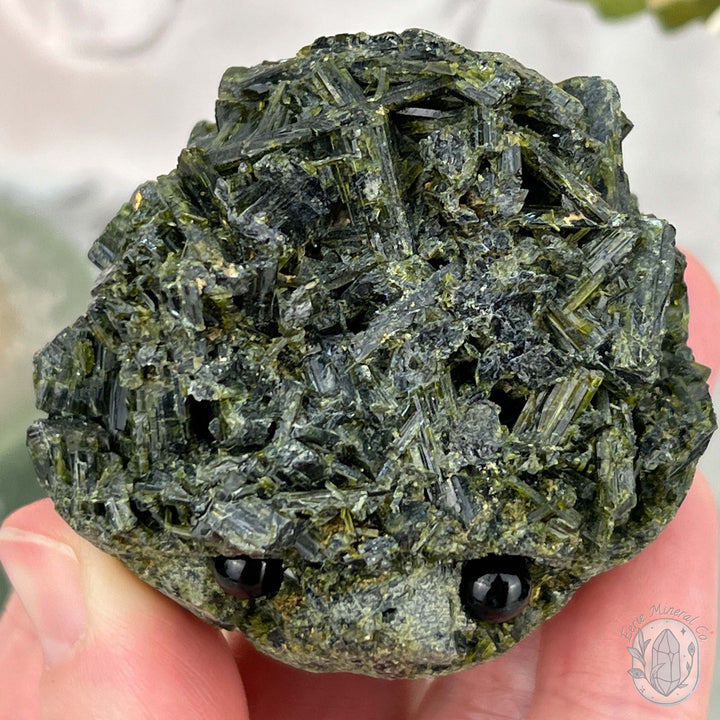 Raw Green Tourmaline Pet Rock Specimen