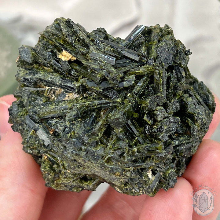 Raw Green Tourmaline Pet Rock Specimen