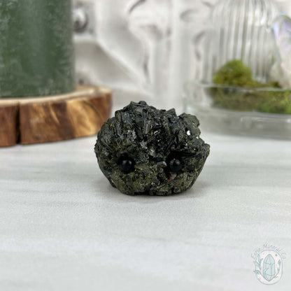 Raw Green Tourmaline Pet Rock Specimen