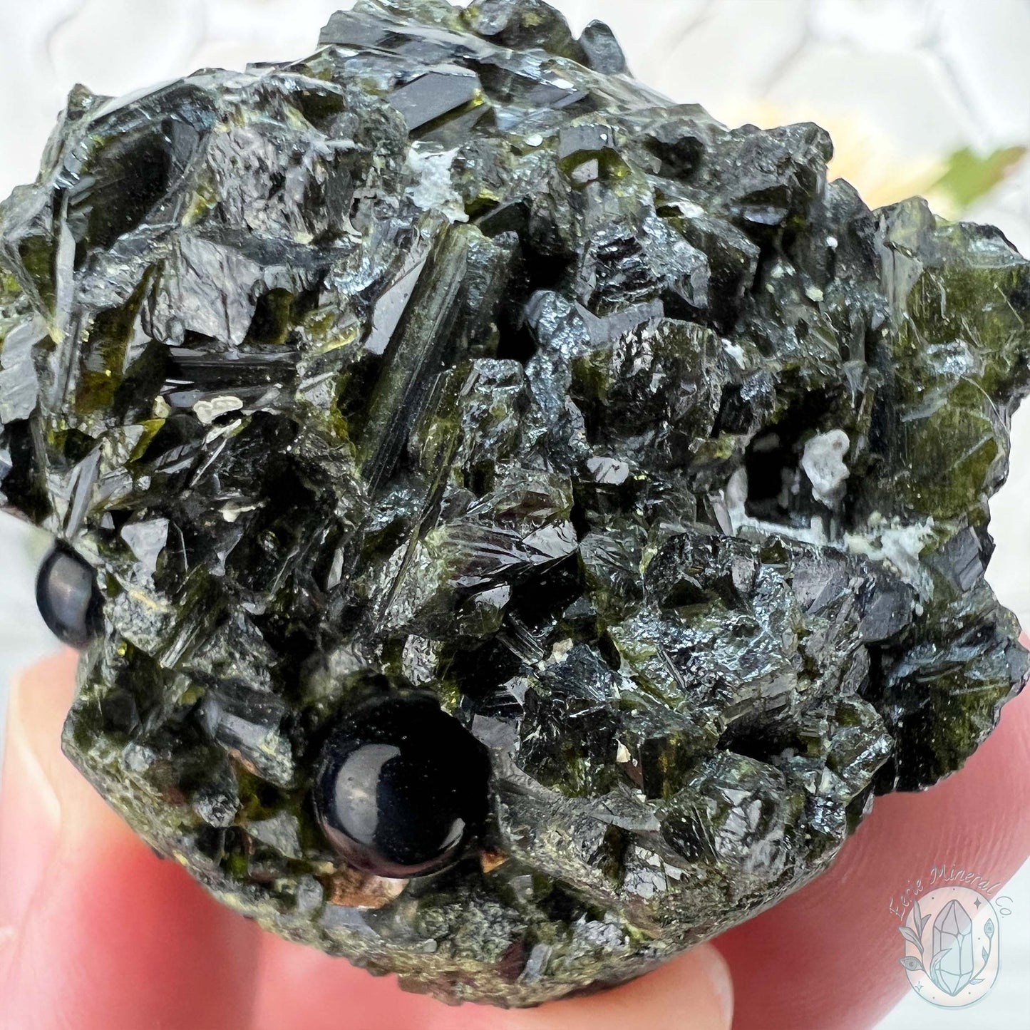 Raw Green Tourmaline Pet Rock Specimen