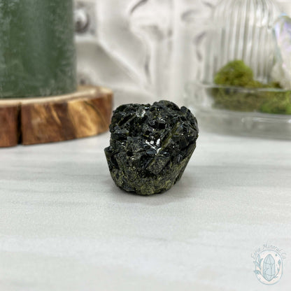 Raw Green Tourmaline Pet Rock Specimen