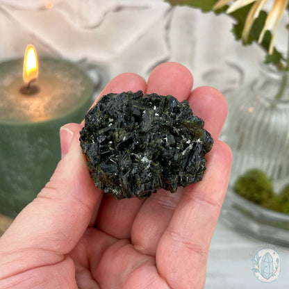 Raw Green Tourmaline Pet Rock Specimen