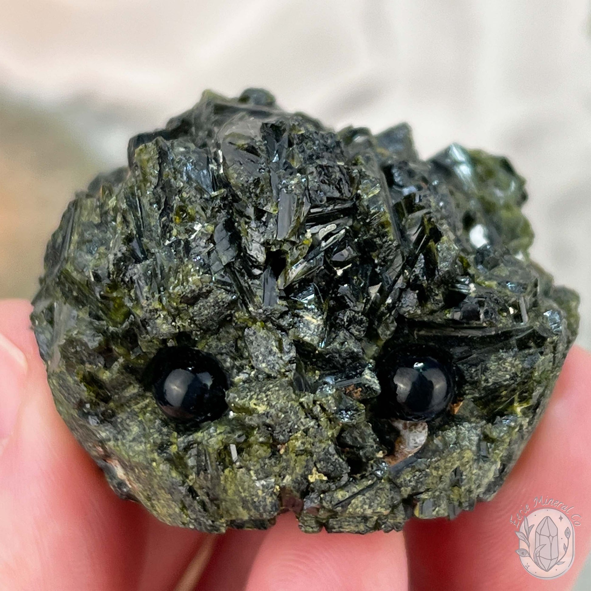 Raw Green Tourmaline Pet Rock Specimen