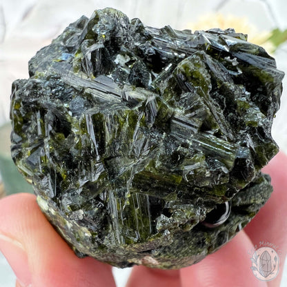 Raw Green Tourmaline Pet Rock Specimen