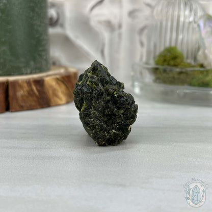 Raw Green Tourmaline Pet Rock Specimen