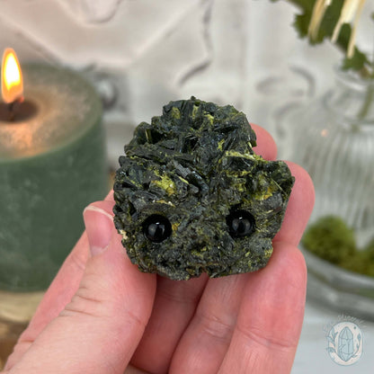 Raw Green Tourmaline Pet Rock Specimen