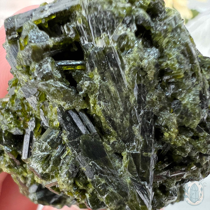 Raw Green Tourmaline Pet Rock Specimen