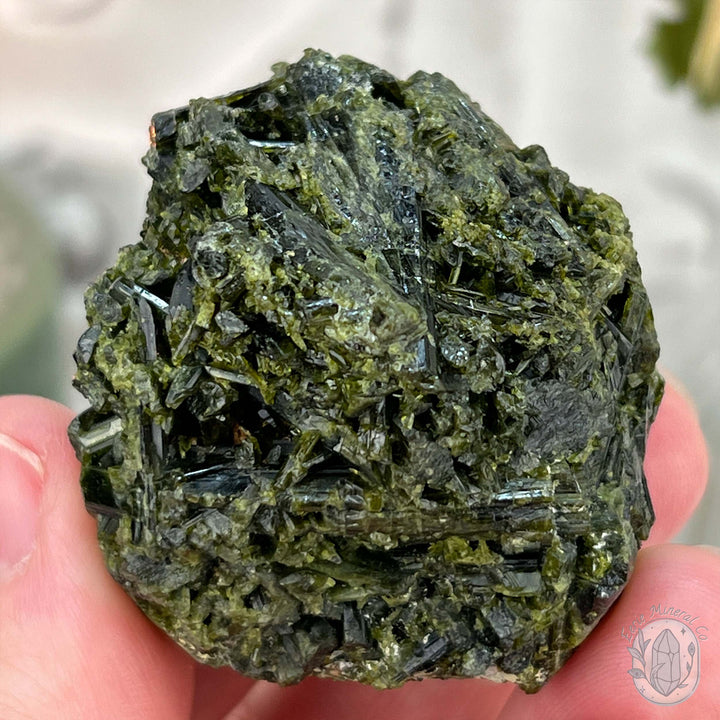 Raw Green Tourmaline Pet Rock Specimen