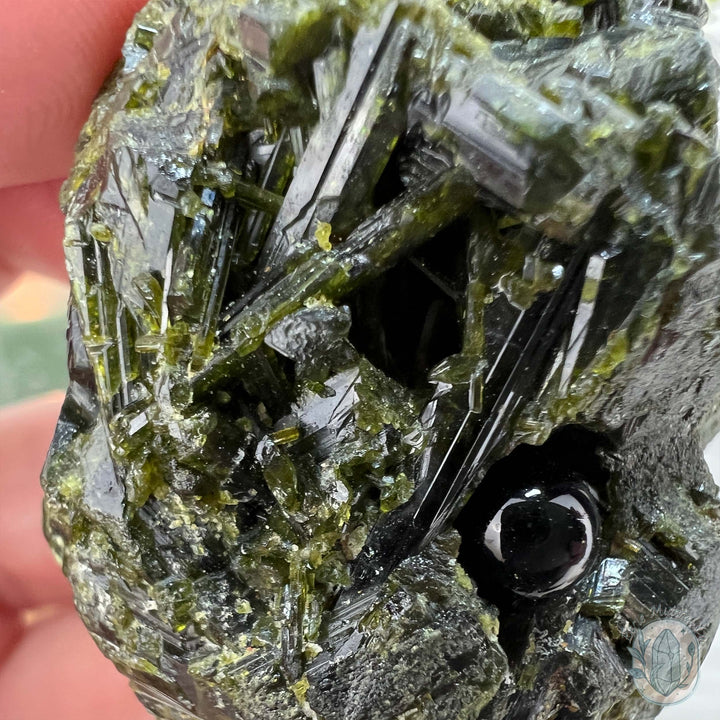 Raw Green Tourmaline Pet Rock Specimen