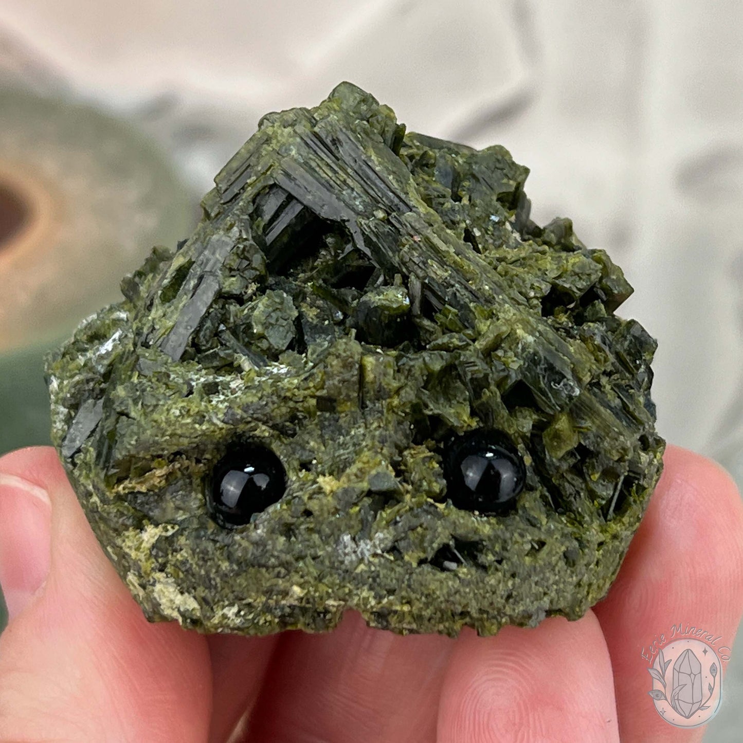 Raw Green Tourmaline Pet Rock Specimen