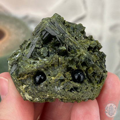 Raw Green Tourmaline Pet Rock Specimen