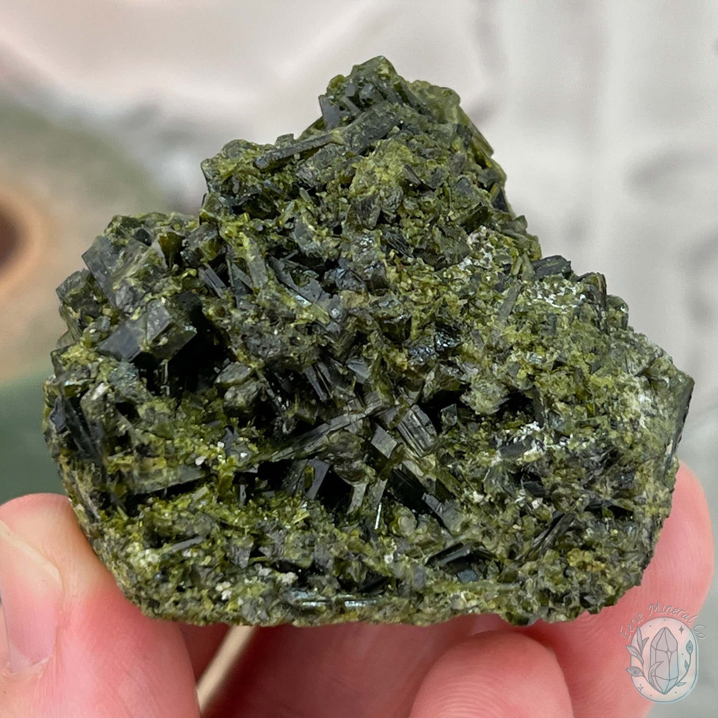 Raw Green Tourmaline Pet Rock Specimen