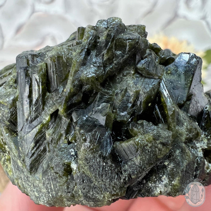 Raw Green Tourmaline Pet Rock Specimen