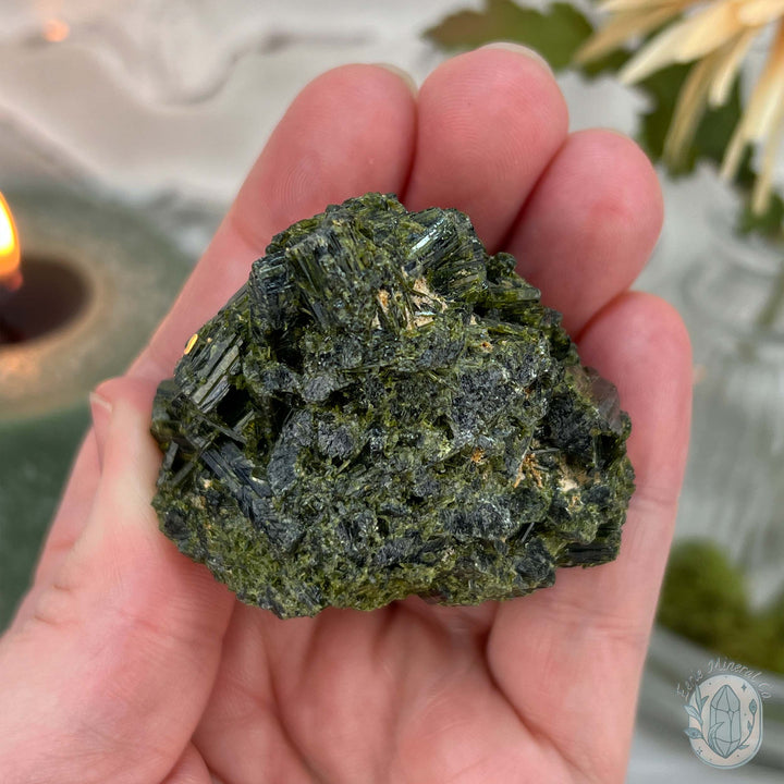 Raw Green Tourmaline Pet Rock Specimen