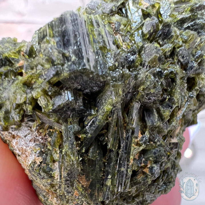 Raw Green Tourmaline Pet Rock Specimen