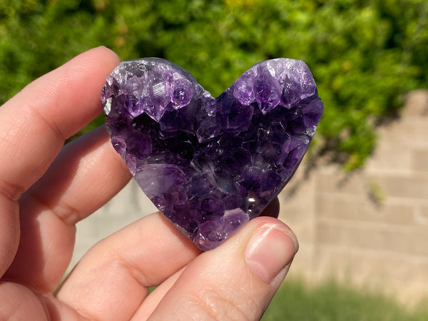 Heart Shaped Amethyst Cluster