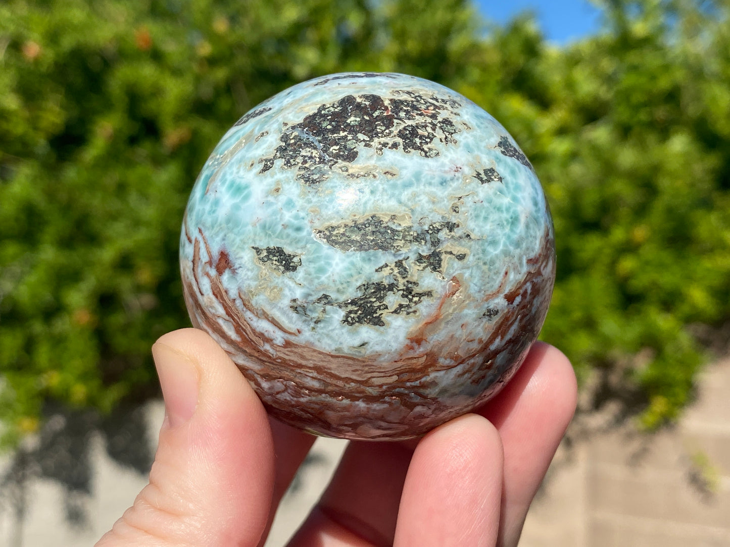 Polished Larimar Sphere