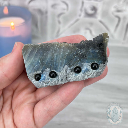 Blue Flash Twin Labradorite Hedgehog Specimen