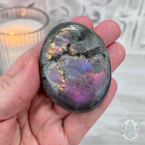 Purple Flash Labradorite Palmstone