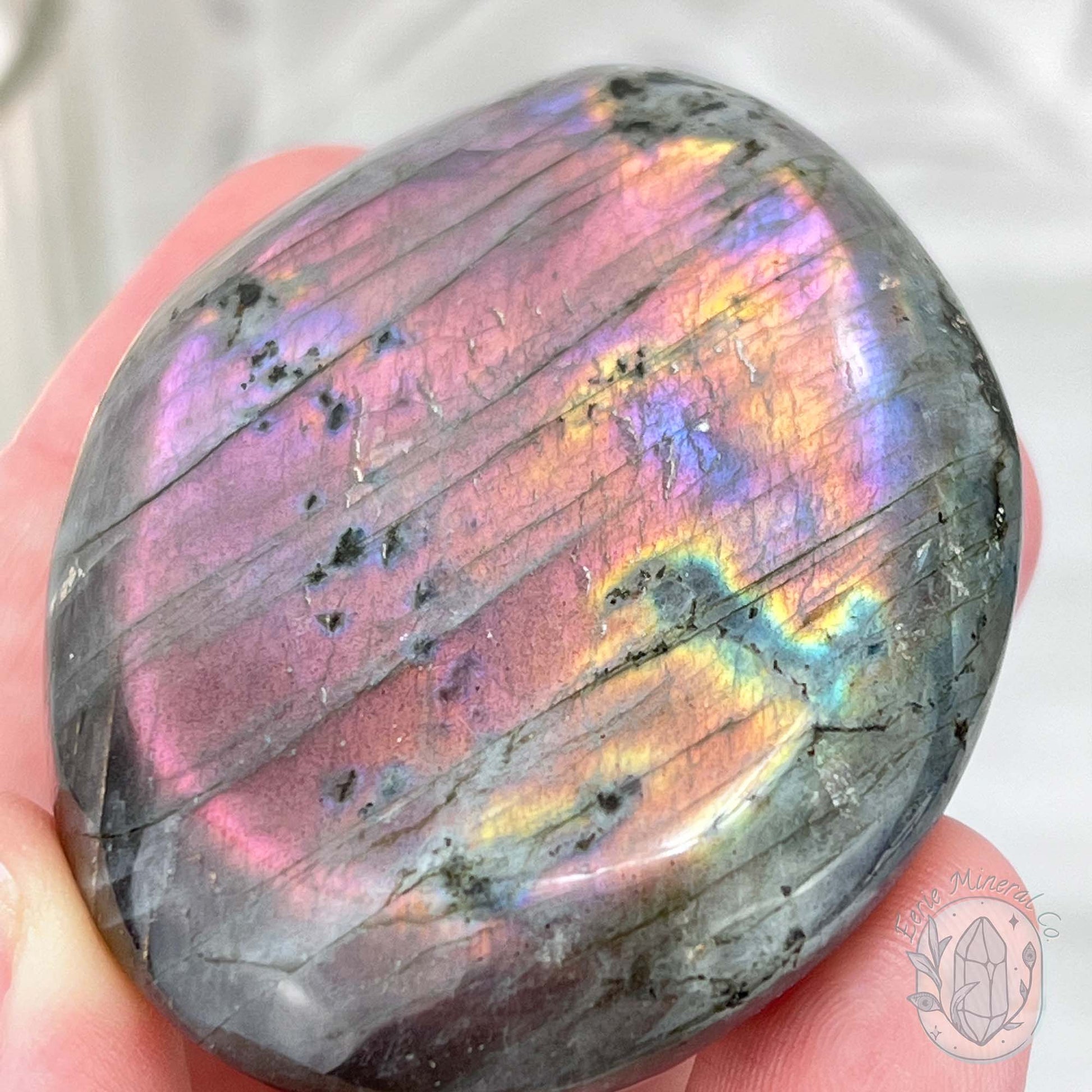Purple Flash Labradorite Palmstone