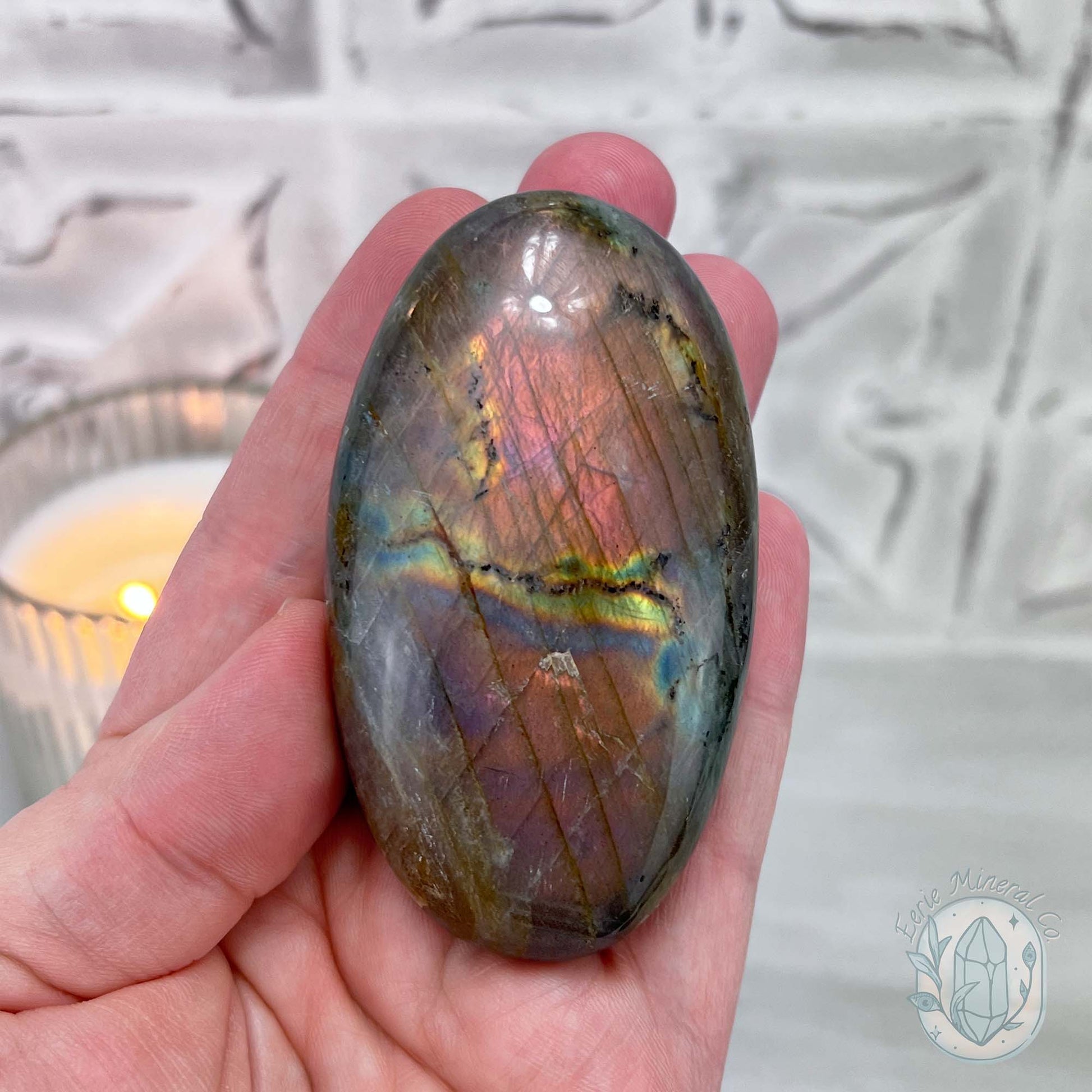 Rainbow Flash Labradorite Palmstone