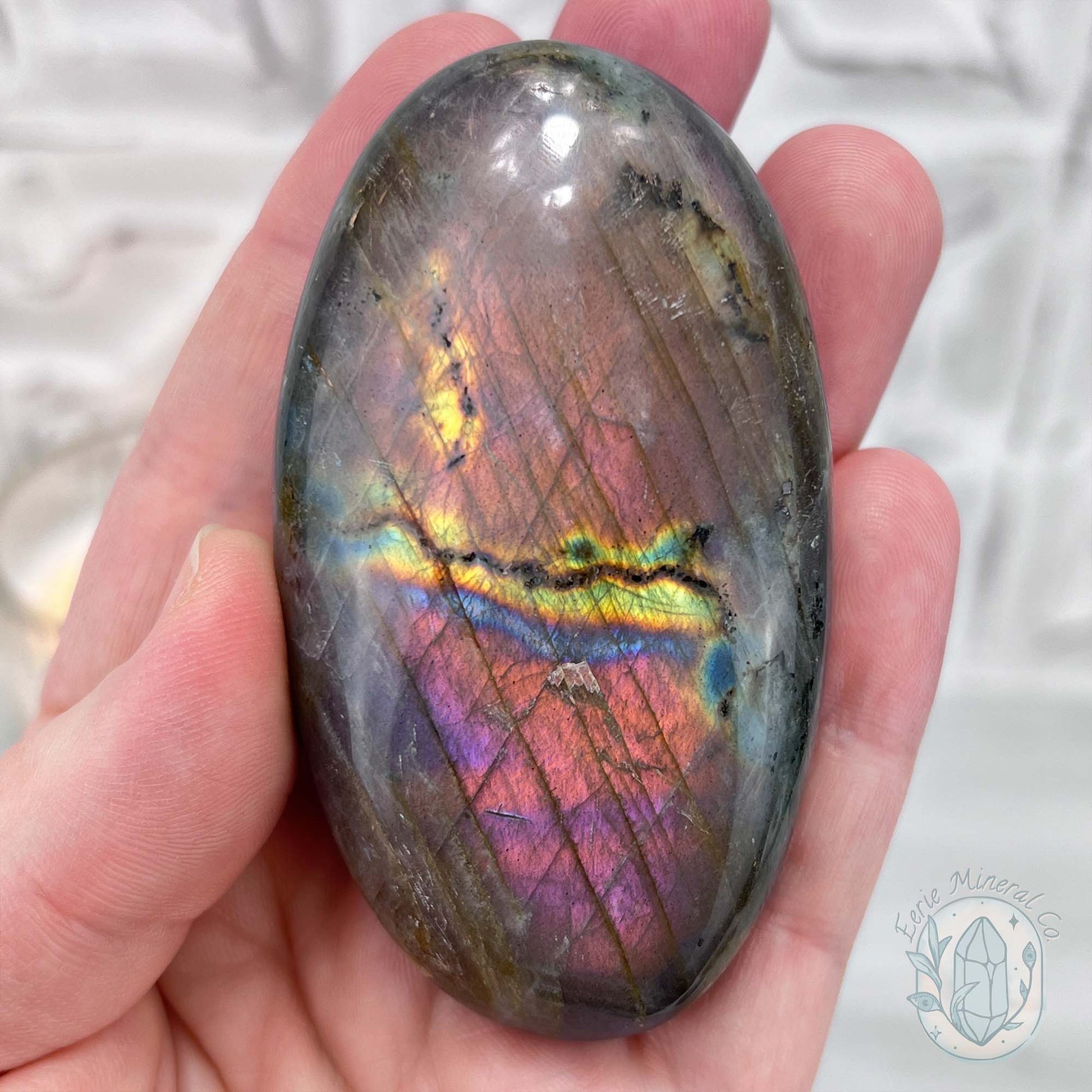Rainbow Flash Labradorite Palmstone
