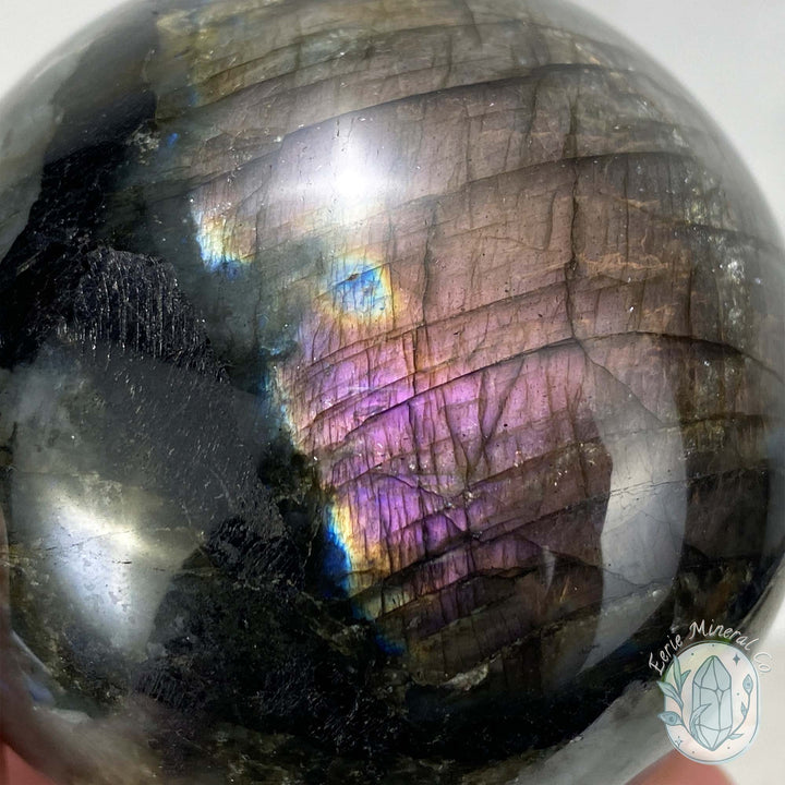 Polished Purple Flash Labradorite Sphere