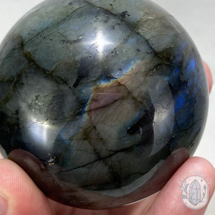 Polished Purple Flash Labradorite Sphere