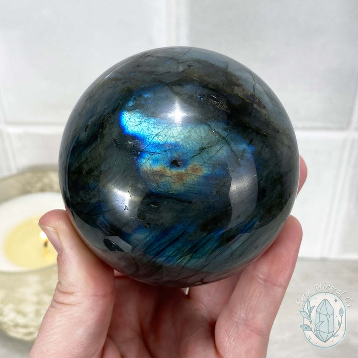 Polished Blue Flash Labradorite Sphere