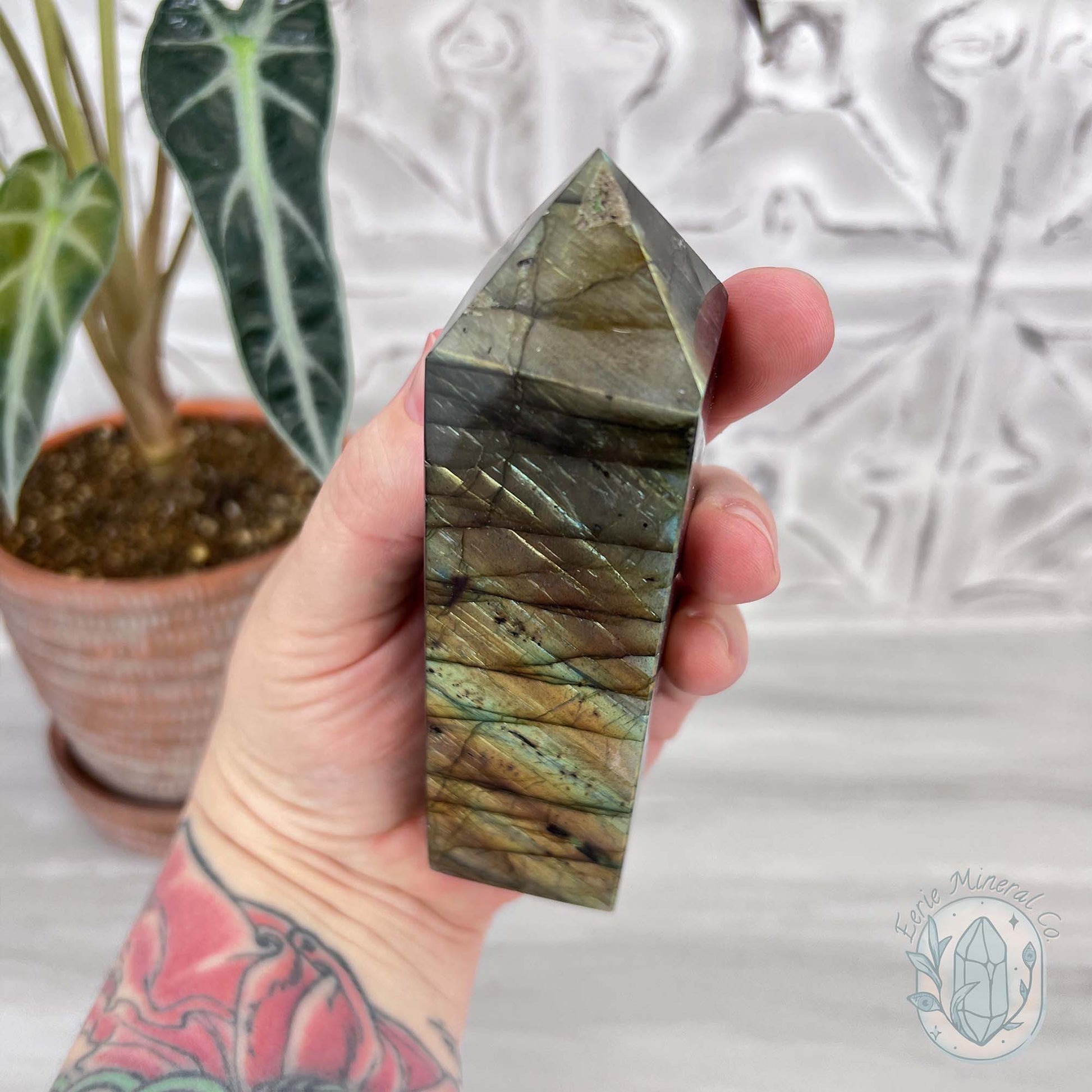 Polished Golden Flash Labradorite Tower