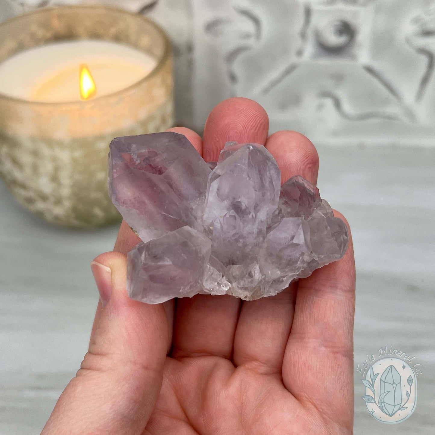 Lavender Colored Amethyst Crystal Cluster