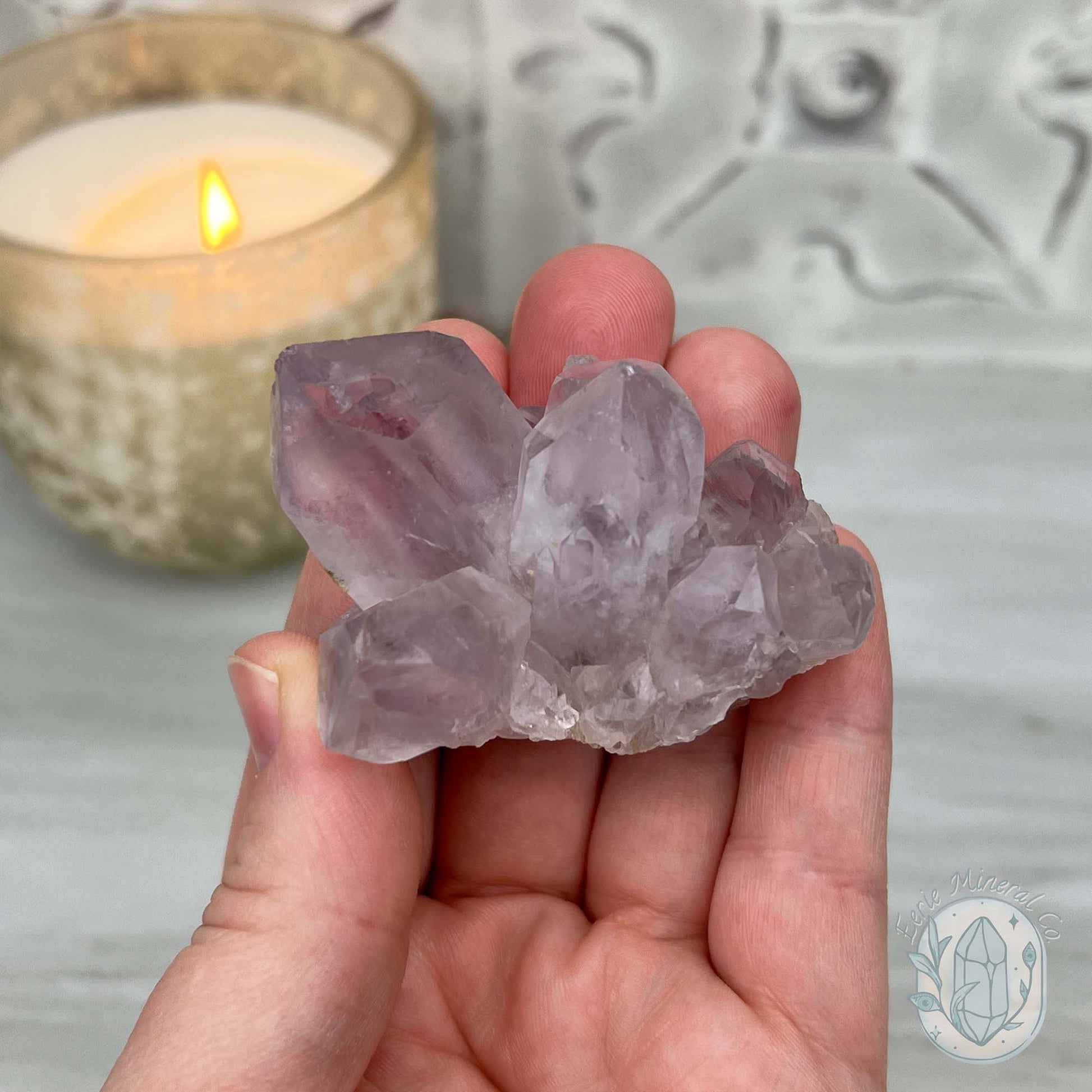 Lavender Colored Amethyst Crystal Cluster