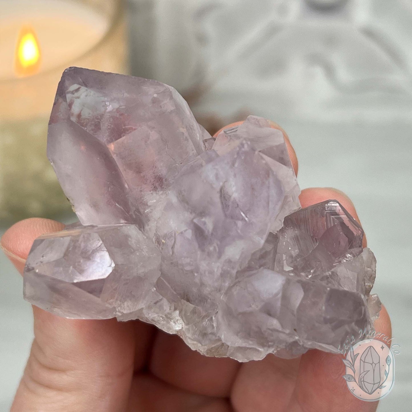 Lavender Colored Amethyst Crystal Cluster