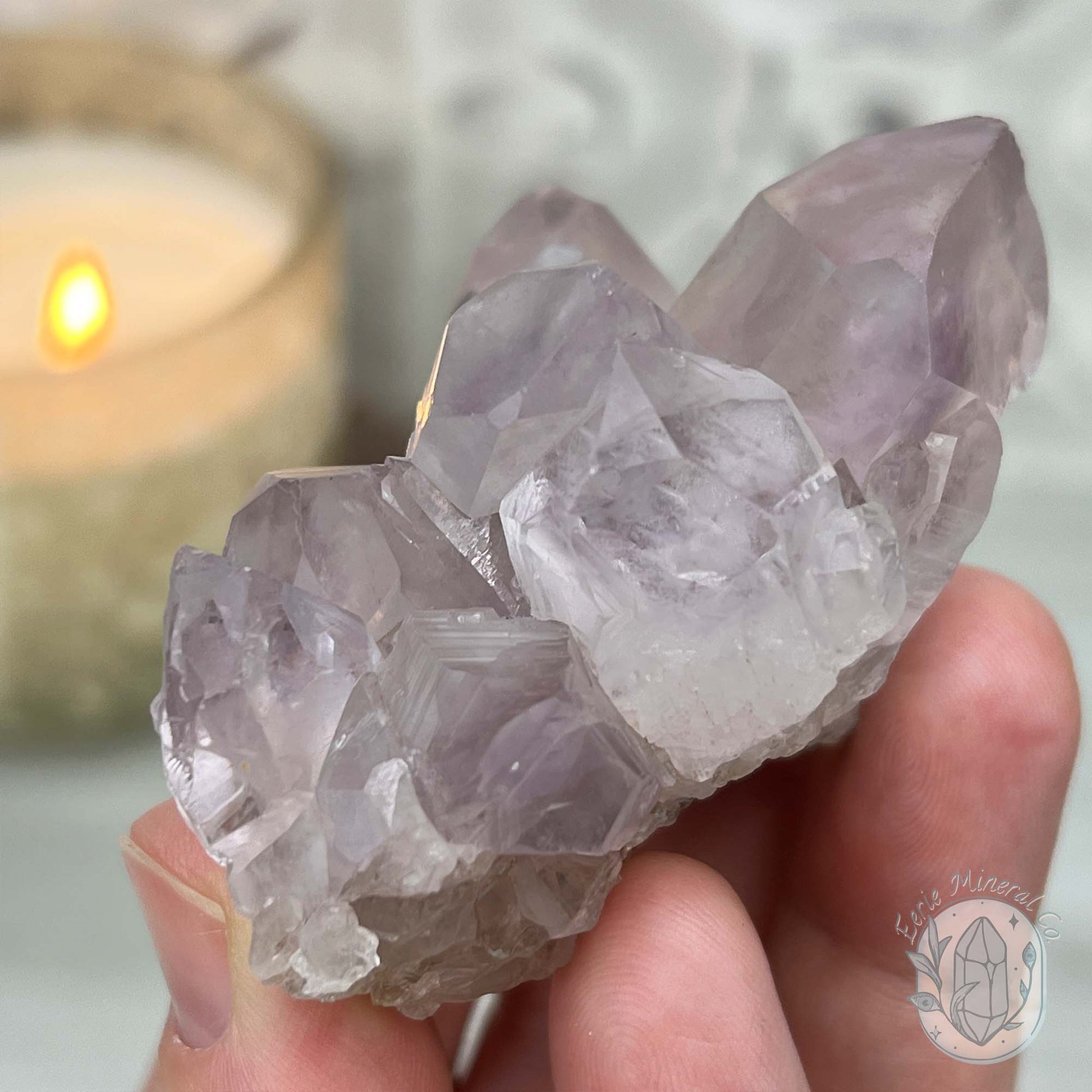 Lavender Colored Amethyst Crystal Cluster