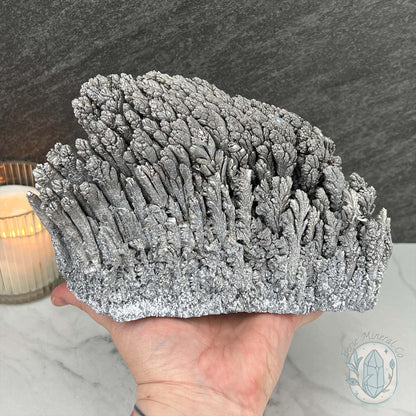 Large Raw Silver Magnesium Mineral Display Specimen