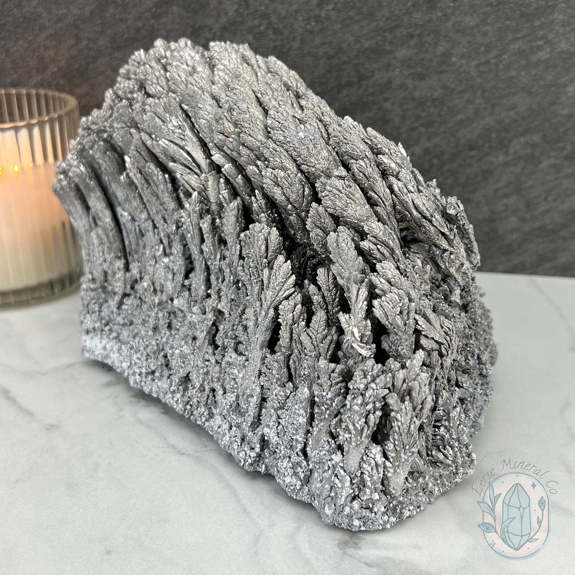 Large Raw Silver Magnesium Mineral Display Specimen