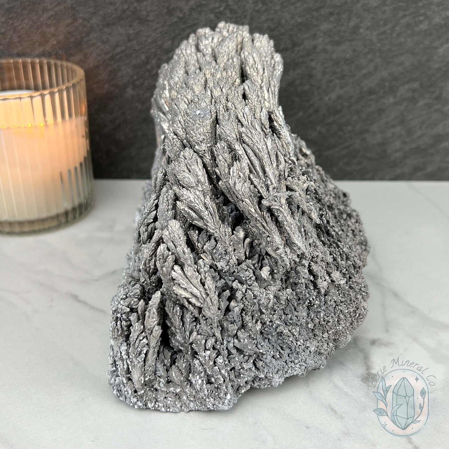 Large Raw Silver Magnesium Mineral Display Specimen