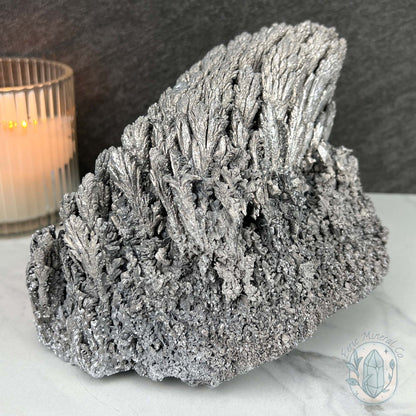 Large Raw Silver Magnesium Mineral Display Specimen